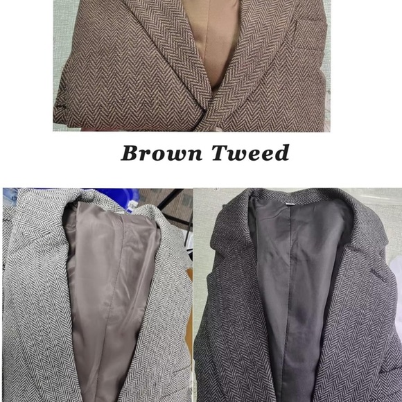 Brown Tweed 3 piece suit (Jacket, Vest and Pants) - Picture 2 of 4